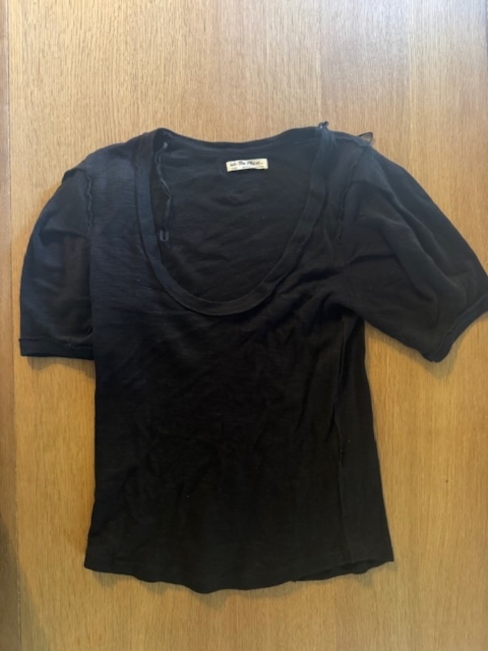 We the free Black top. Free People Size L